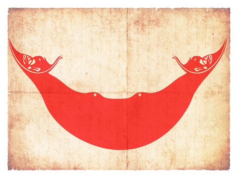 Grunge-Flagge Rapa Nui Osterinseln (Chile)