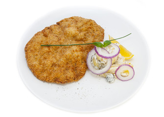 Шницель с гарниром