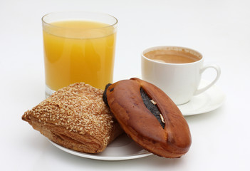 Breakfast and coffee
