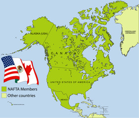 NAFTA map
