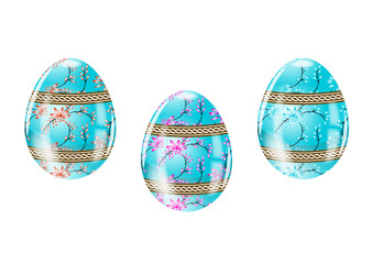 Trio d'oeufs déco - Pâques