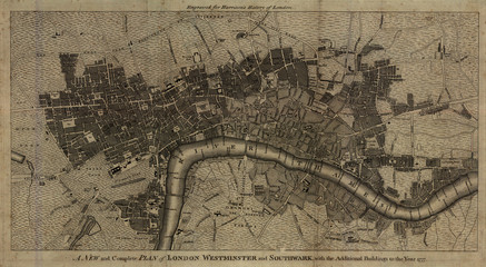 Fototapeta premium Old London map