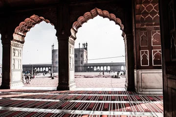 Wandcirkels aluminium Jama Masjid Mosque, old Delhi, India. © Curioso.Photography