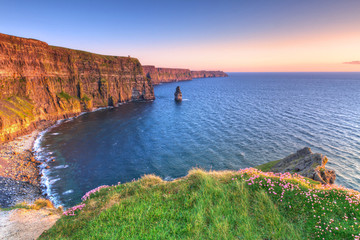 Cliffs of Moher at sunset in Co. Clare, Ireland