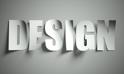 Design cut from paper on background