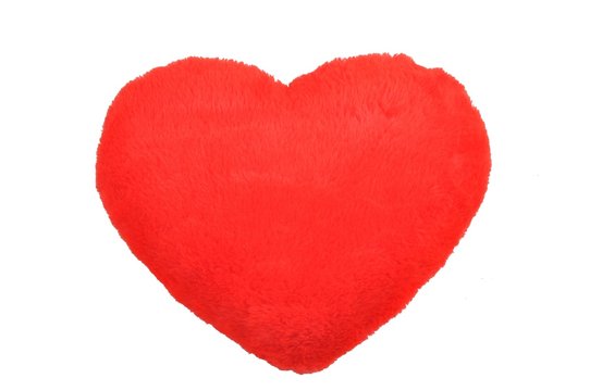 Czerwone pluszowe serce