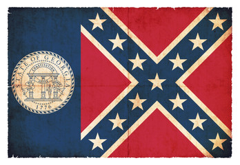 Grunge-Flagge Georgia (USA)