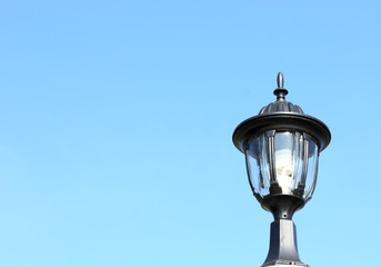 Fototapeta na wymiar lantern on a blue sky background