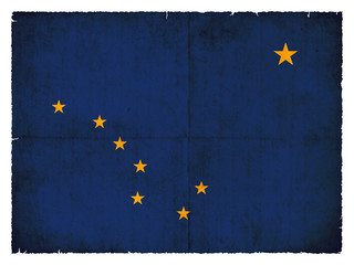Grunge-Flagge Alaska (USA)