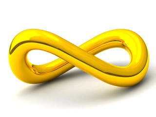 Golden infinity symbol, 3d