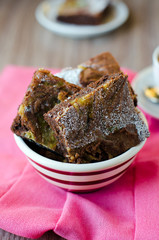 Chocolate cake with lemon cream