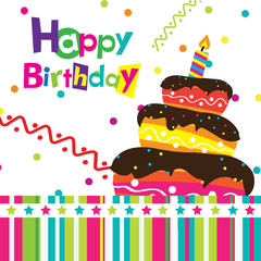 Vector happy birthday card