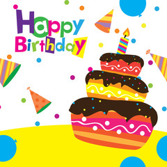 vector happy birthday card