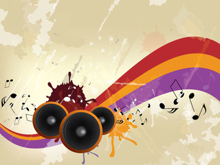 Abstract urban music background with grunge elements