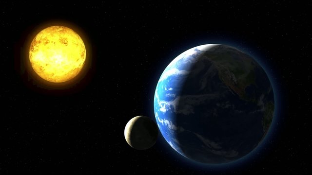 flight earth in space