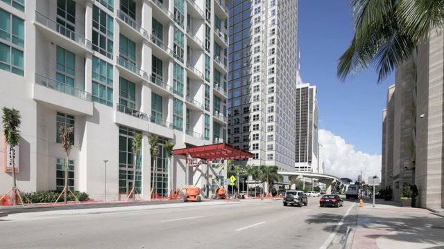 Biscayne boulevard at Downtown Miami