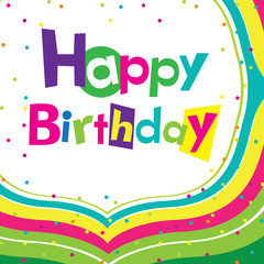 vector happy birthday card