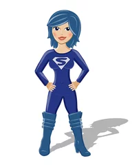 Zelfklevend Fotobehang Superhelden Supergirl Vector