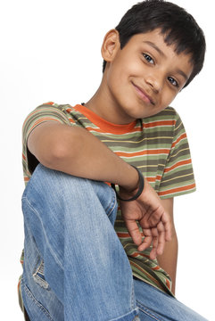 Indian boy in indoors