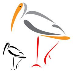A illustration of a flamingo