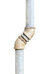 rusty s shape tube isolated