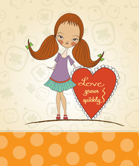 pretty young girl in love