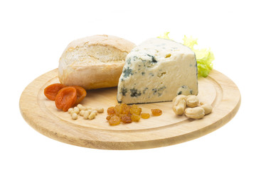 Slice of blue cheese