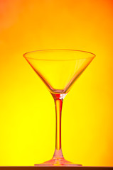 Empty martini glass