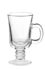 Empty glass of mulled wine