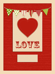 Love and red heart background