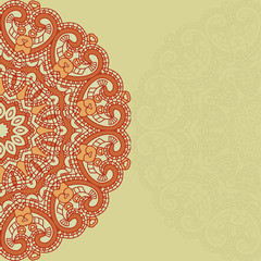 Vector round decorative design element