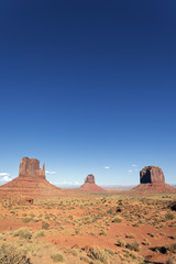 vertical view of Monument Valley