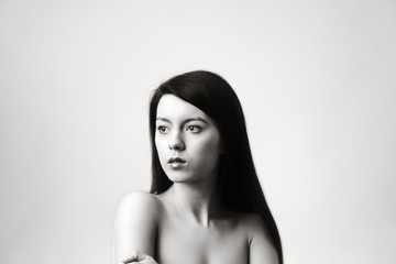 black and white portrait