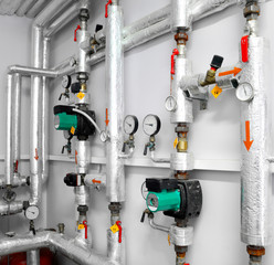 industrial water pipeline, close-up. Industry, technology, special equipment, water treatment, pure...