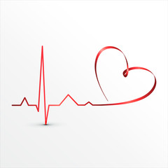 Heart beats cardiogram icon - 48241505