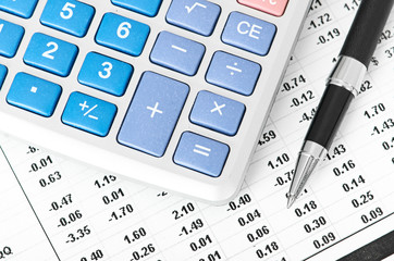 pen and calculator