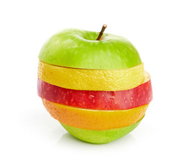 Mixed Fruit isolated on white background