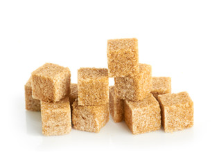 Brown cane sugar cubes