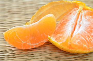 Group of oranges on the mat