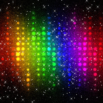 Abstract multicolor disco lights mosaic background
