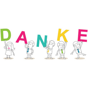 Gesch&auml;ftsleute, Buchstaben, DANKE, text, nachricht