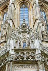 Obraz premium Details of exterior of Petit Sablon church