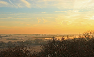 Obraz premium Hickling Broad at Dawn, Norfolk, England