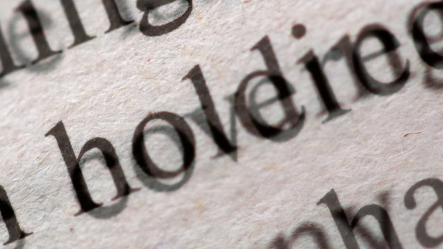 Different text of pages, very close and almost unreadable.