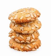 cookie with seeds isolated