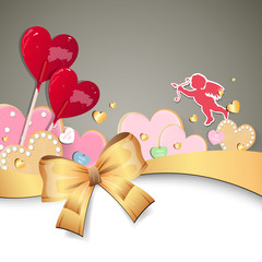 Vector Illustration of a Valentine Background