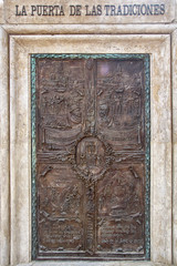 old wooden door in front of a house