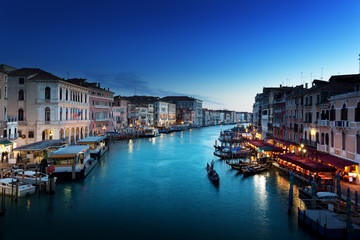 Fototapeta premium Canal Grande w czasie zachodu słońca, Wenecja, Włochy