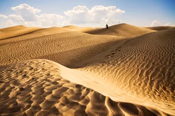Photo sur Plexiglas Tunisie Coucher de soleil dans le désert du Sahara - Douz, Tunisie.