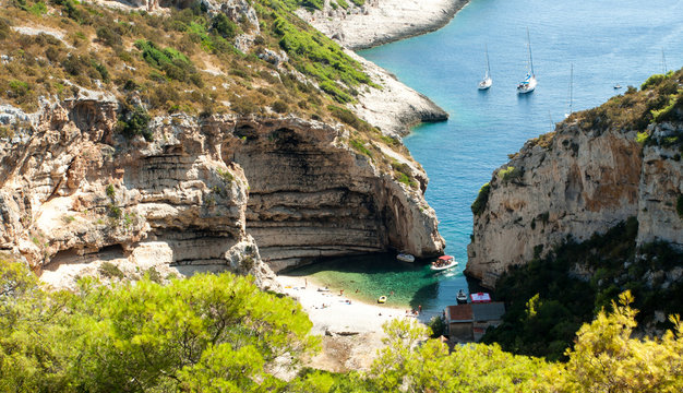 Stiniva Bay In Vis Island